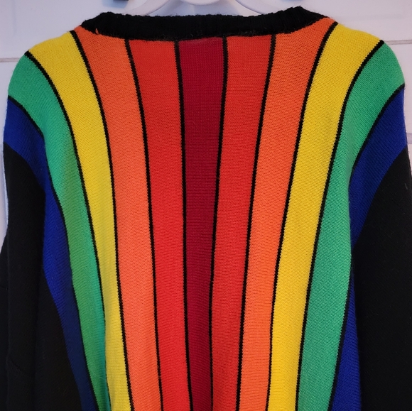 ASOS Stripe Rainbow Crewneck Sweater - Picture 3 of 7